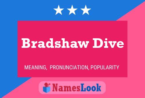 Affiche de nom Bradshaw Dive