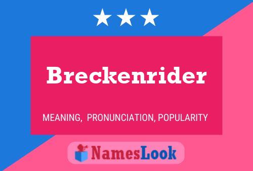 Affiche de nom Breckenrider