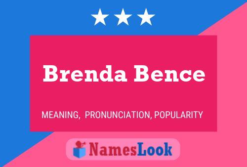 Affiche de nom Brenda Bence