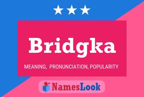 Affiche de nom Bridgka