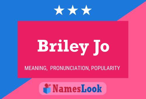 Affiche de nom Briley Jo