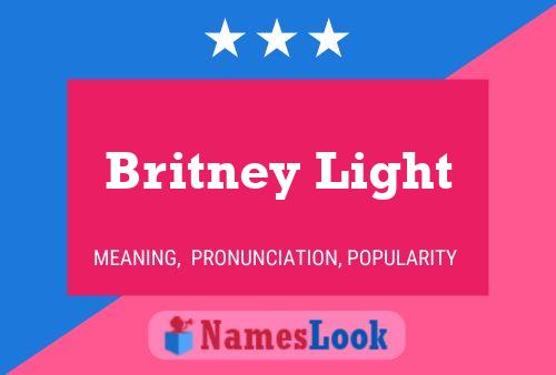 Affiche de nom Britney Light