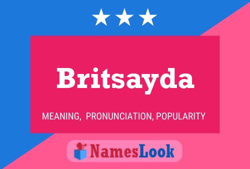 Affiche de nom Britsayda