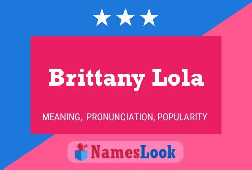 Affiche de nom Brittany Lola