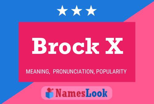 Affiche de nom Brock X