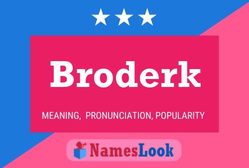 Affiche de nom Broderk