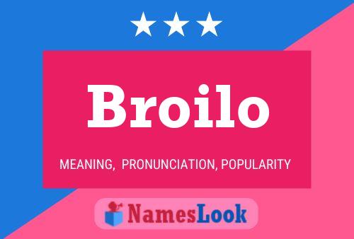 Affiche de nom Broilo