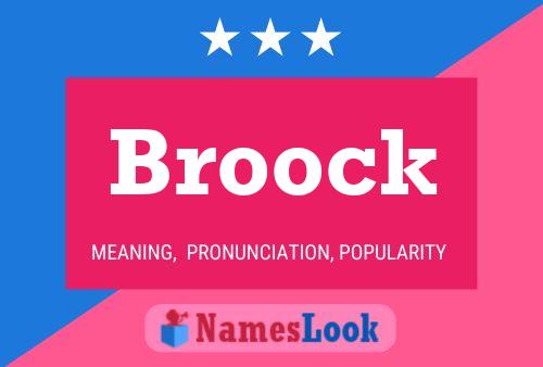 Affiche de nom Broock