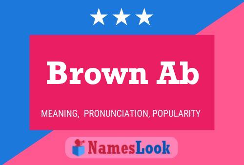 Affiche de nom Brown Ab