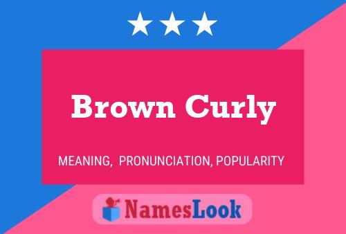 Affiche de nom Brown Curly