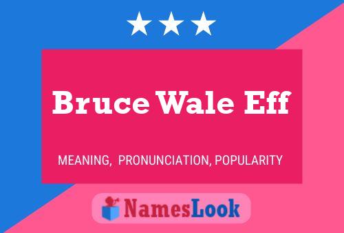 Affiche de nom Bruce Wale Eff