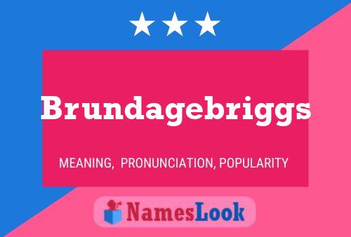 Affiche de nom Brundagebriggs