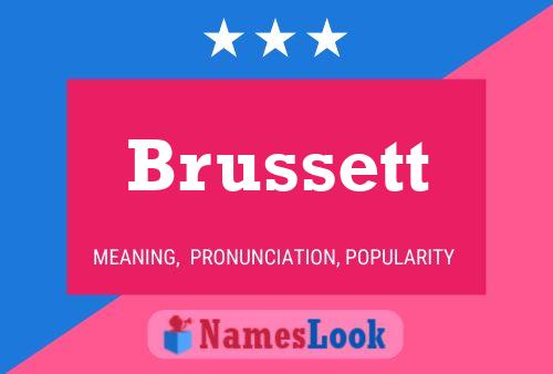 Affiche de nom Brussett