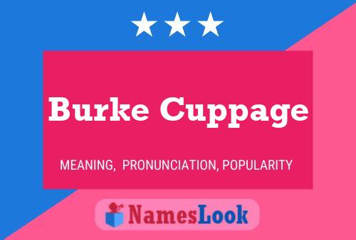 Affiche de nom Burke Cuppage