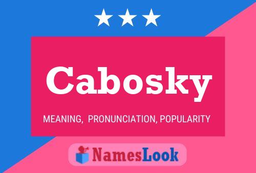 Affiche de nom Cabosky