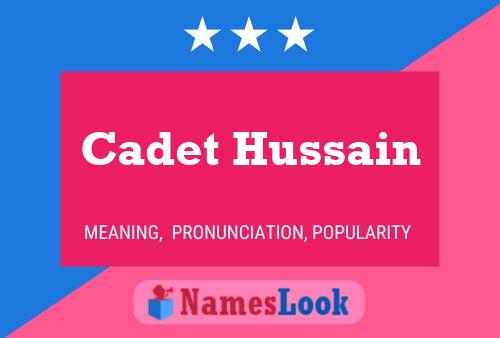 Affiche de nom Cadet Hussain