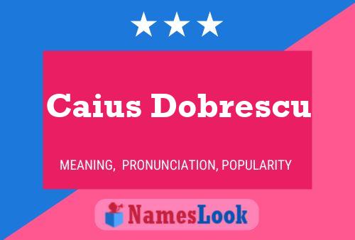 Affiche de nom Caius Dobrescu