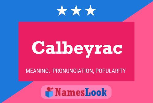 Affiche de nom Calbeyrac