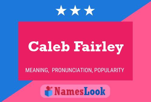 Affiche de nom Caleb Fairley