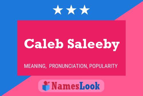 Affiche de nom Caleb Saleeby