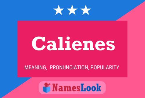 Affiche de nom Calienes