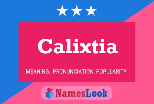 Affiche de nom Calixtia