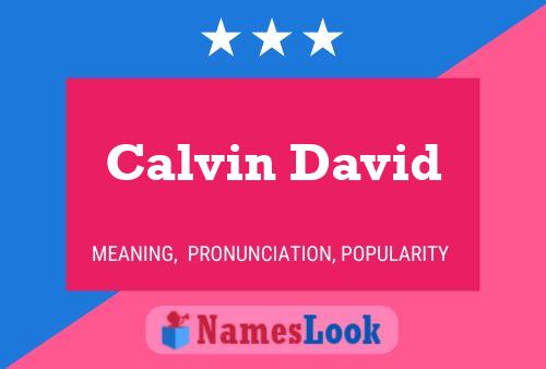 Affiche de nom Calvin David