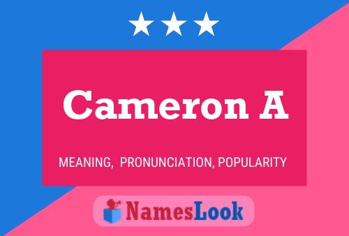 Affiche de nom Cameron A