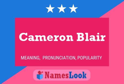 Affiche de nom Cameron Blair