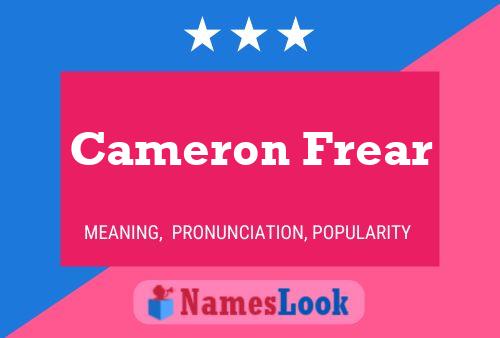 Affiche de nom Cameron Frear