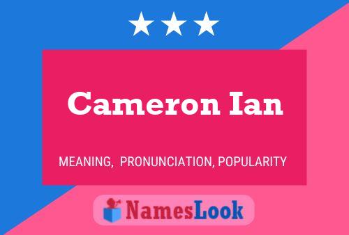 Affiche de nom Cameron Ian