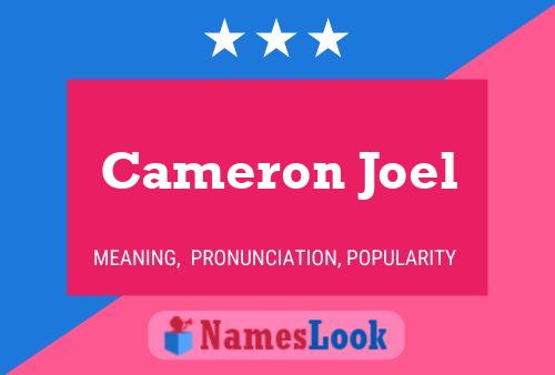 Affiche de nom Cameron Joel