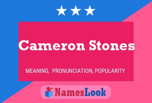 Affiche de nom Cameron Stones