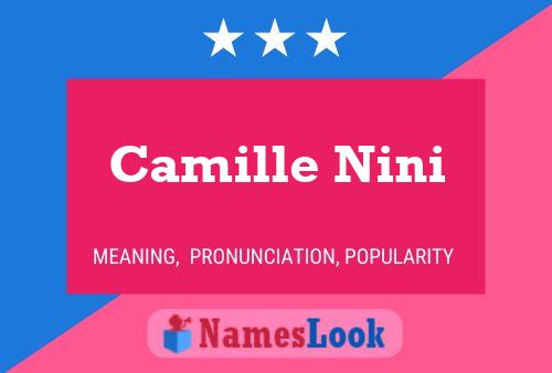 Affiche de nom Camille Nini