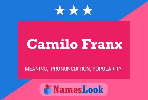 Affiche de nom Camilo Franx