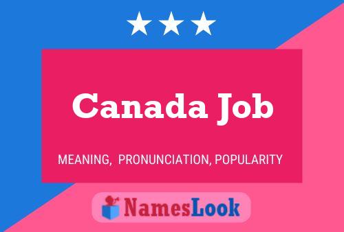 Affiche de nom Canada Job