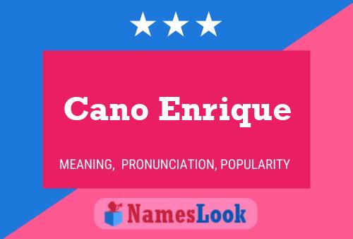 Affiche de nom Cano Enrique