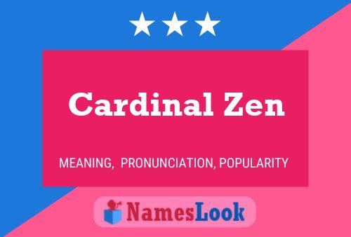 Affiche de nom Cardinal Zen