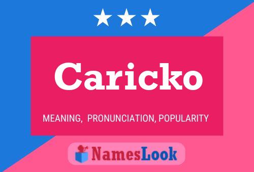 Affiche de nom Caricko