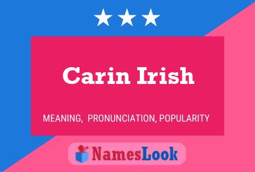 Affiche de nom Carin Irish