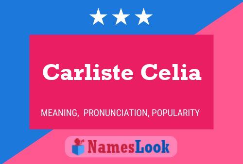 Affiche de nom Carliste Celia