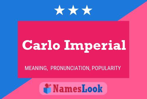 Affiche de nom Carlo Imperial