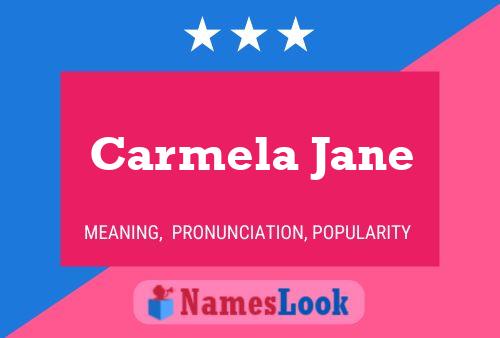 Affiche de nom Carmela Jane