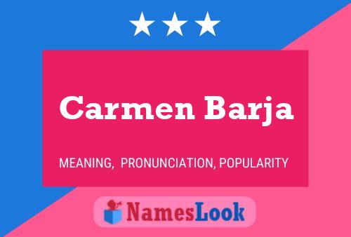 Affiche de nom Carmen Barja