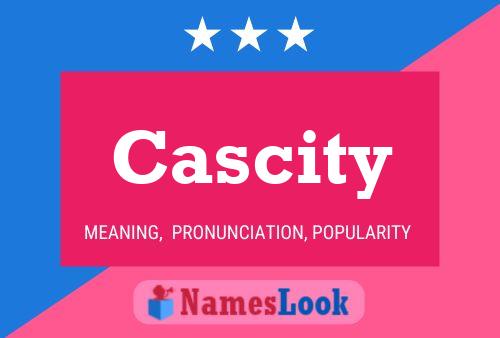 Affiche de nom Cascity