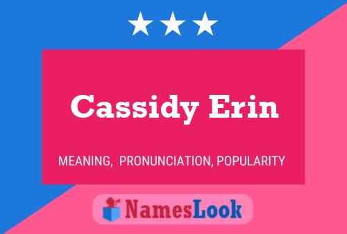 Affiche de nom Cassidy Erin