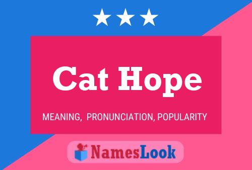 Affiche de nom Cat Hope