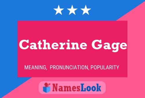 Affiche de nom Catherine Gage