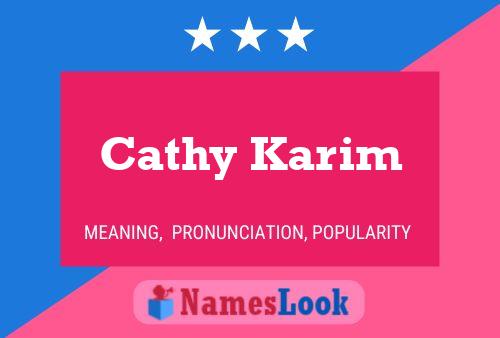 Affiche de nom Cathy Karim