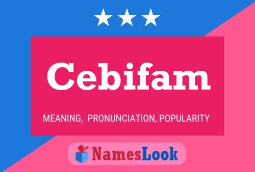 Affiche de nom Cebifam